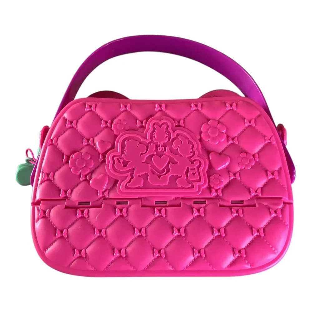 Minnie Mouse Hot‎ Pink Purse with Glitter Bow Plastic Disney Girls Pocketbook